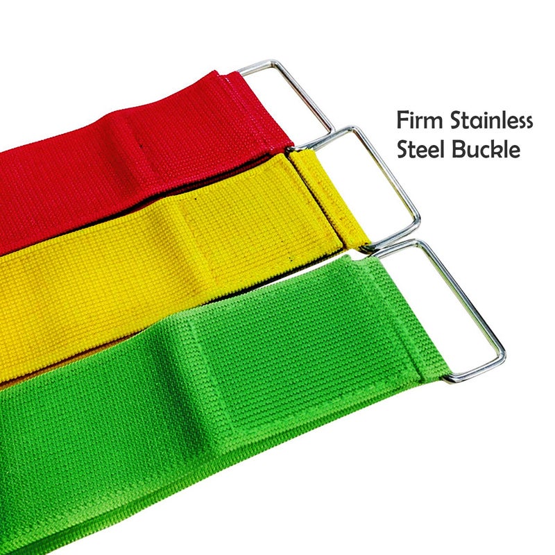Unixing 8 Colors 3 Legged Race Bands, Three Legged Race Durable Firm Elastic Tie Rope Colorful 3 Leg Race Band for Party Game Outdoor Fun - Image 5